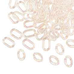 100шт 2 стиля прозрачные акриловые соединительные кольца&nbsp;OACR-CJ0001-17