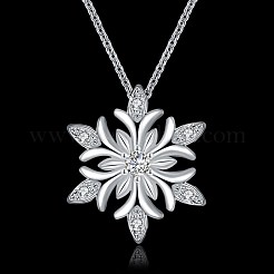 Colliers en laiton avec pendentif avec zircone cubique de micro pave&nbsp;NJEW-BB29782