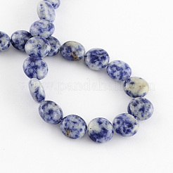 Fili di perle di diaspro macchia blu naturale&nbsp;G-R189-04