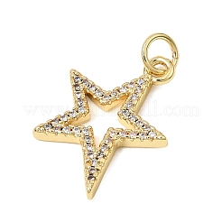 Pendenti in zirconi cubici trasparenti in micro pavè di ottone&nbsp;CU-CBA3C32-06G