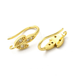 Латунные крючки для серьги из чистого циркония ZIRC-R112-04G