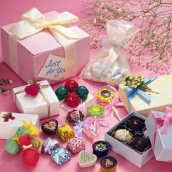 80 шт. 4-х цветные полиэстеровые упаковочные ленты-банты&nbsp;AJEW-GF0003-17