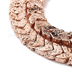Fili di perle di roccia lavica naturale elettrodeposta&nbsp;G-H303-A02-RG