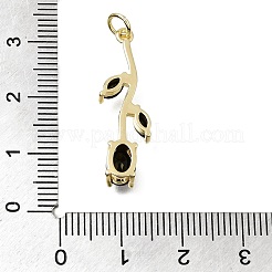 Pendentifs avec zircon cubiques à micro-pavés en laiton&nbsp;CU-CBA108A-02G