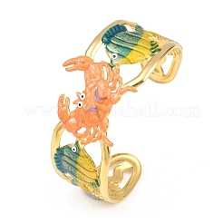 Браслеты-манжеты из эмалированной нержавеющей стали 304 от ocaen theme для женщин&nbsp;BJEW-Z160-03G-02