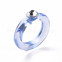 Прозрачные акриловые кольца на палец RJEW-T010-07