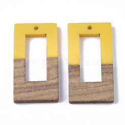 Pendentifs en bois de résine et de noyer&nbsp;RESI-S358-26F