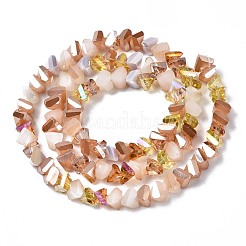 Стеклянные бусины с гальваническим покрытием &nbsp;EGLA-N002-06H