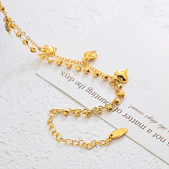 Винтажные пляжные браслеты на ногу с двухслойной цепочкой в форме сердца из латуни для женщин&nbsp;VK8892