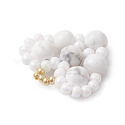 Ciondolo a forma di cuore in howlite naturale per San Valentino&nbsp;PALLOY-MZ00348-03