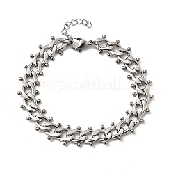 Браслеты-цепочки из нержавеющей стали 304 в стиле панк для женщин BJEW-A044-01P