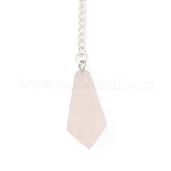 Pendules de radiesthésie à pointe conique en quartz rose naturel&nbsp;G-A249-02S-07