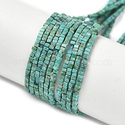 Хубэй природных бирюзовый бисер нитей G-G271-G05-1x1.5mm