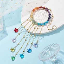 Подвесные украшения из кабельных цепей из сплава&nbsp;HJEW-JM01840