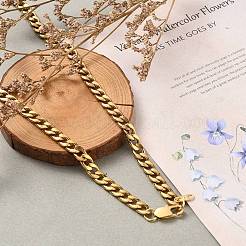 Мужские ожерелья из кубинской цепи из нержавеющей стали 304 NJEW-JN03157-02