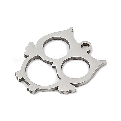 ステンレスペンダント201個  楕円形のチャーム  ステンレス鋼色  16.5x14.5x1mm  穴：1.4mm&nbsp;STAS-F316-31P-02