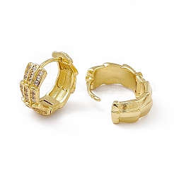 Овальные серьги-кольца из прозрачного кубического циркония&nbsp;EJEW-M210-22G