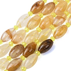 Натуральный желтый гематоидный кварц/золотистый целебный кварц&nbsp;G-G453-C04-8x13mm