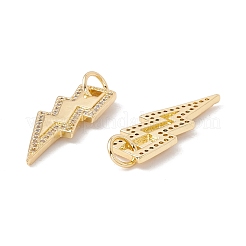 Латунные микропаве прозрачные подвески с фианитом&nbsp;KK-G415-05G