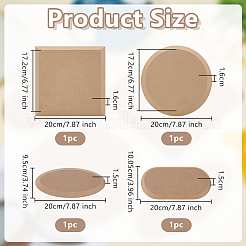4 pieza de herramientas de cerámica de madera MDF de 4 estilos&nbsp;DIY-OC0014-66