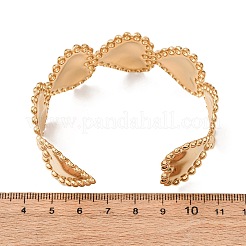 Браслеты-манжеты из нержавеющей стали Marine 304 для женщин&nbsp;LS-BJEW-Z147-01G-02