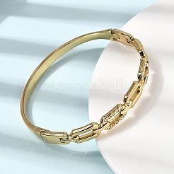 Braccialetti con cerniera in acciaio inossidabile 304 con strass per donna&nbsp;BJEW-B168-02A-G