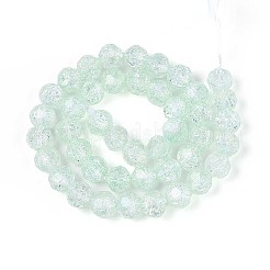 Прозрачные треск стекла бисер нитей&nbsp;GLAA-N053-10mm-06