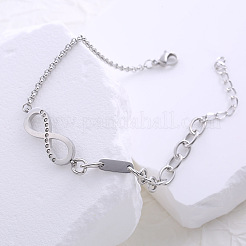 Европейский стиль нержавеющая сталь стразы бесконечность ссылка FF5683