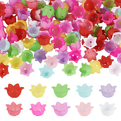 400шт 10 цвета непрозрачных акриловых колпачков для бусин&nbsp;OACR-TA0004-16