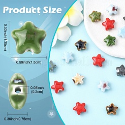 10шт фарфоровые бусины ручной работы&nbsp;PORC-YW0001-56