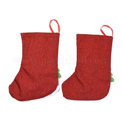 Tissu suspendu bas de noël&nbsp;HJEW-B003-12
