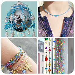 100 г прозрачные стеклянные круглые бусины&nbsp;SEED-TA0001-44D