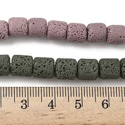 Нити бусин из искусственного камня лавы ручной работы PORC-P032-08M