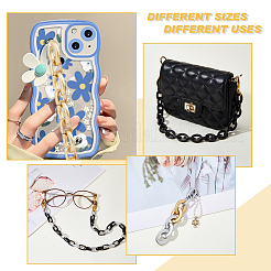 240 шт. 6 стильных непрозрачных акриловых соединительных кольца&nbsp;OACR-FH0001-037