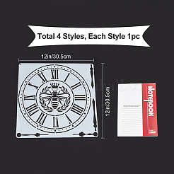 Stencil di disegno di plastica&nbsp;DIY-GF0002-80