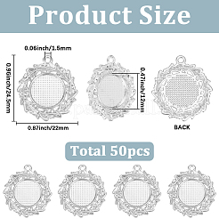 50 шт. подвеска из сплава с кабошоном&nbsp;FIND-SC0020-17