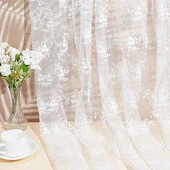 Кружевная ткань из полиэстера с цветочным узором DIY-WH0504-194