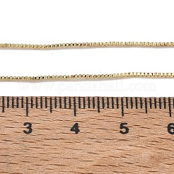 1 mm Messing-Kastenkette mit verstellbarem Schiebeverschluss für Damen&nbsp;KK-CBA4FD4-17G