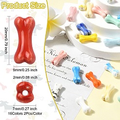 32шт 16 цвета фарфоровые бусины ручной работы&nbsp;PORC-CJ0001-18