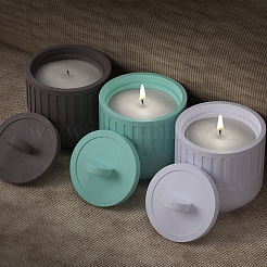Формы для банок для свечей с полосками и колоннами DIY-K073-04