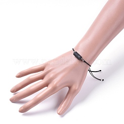 Регулируемые унисекс плетеные браслеты из бисера с нейлоновой нитью BJEW-JB04714