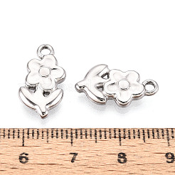 Pendentifs fleurs en acier inoxydable 304&nbsp;STAS-T069-30P