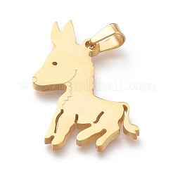304ステンレスペンダント  ブロー  ゴールドカラー  34.5x24x2mm  穴：7x4mm&nbsp;STAS-O138-01G