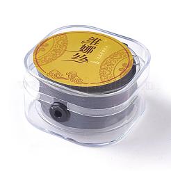 フラット弾性クリスタルストリング  弾性ビーズ糸  ストレッチブレスレット作り用  フラット  ブラック  0.8mm  約109.36ヤード（100m）/ロール  1ロール/箱&nbsp;EW-WH0002-A02