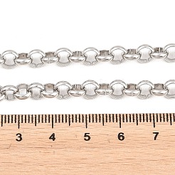 Collares de cadena rolo de acero inoxidable 304 de 6 mm para hombres y mujeres.&nbsp;NJEW-H093-07C-P
