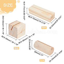 18 шт. держатель для визитных карточек из сосны в форме куба ODIS-PH0001-34