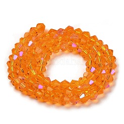 Прозрачные стеклянные бусины гальваническим пряди&nbsp;GLAA-F029-2mm-D23