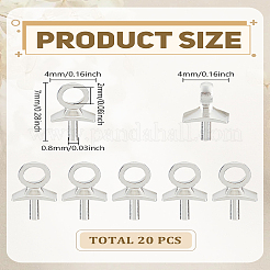 20 pièce de cheville à œil en laiton&nbsp;KK-LP0004-54S