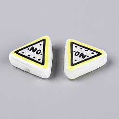 Печатные непрозрачные бусины из смолы&nbsp;RESI-N043-11