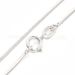 925 ожерелье цепи змейки стерлингового серебра NJEW-C052-18P